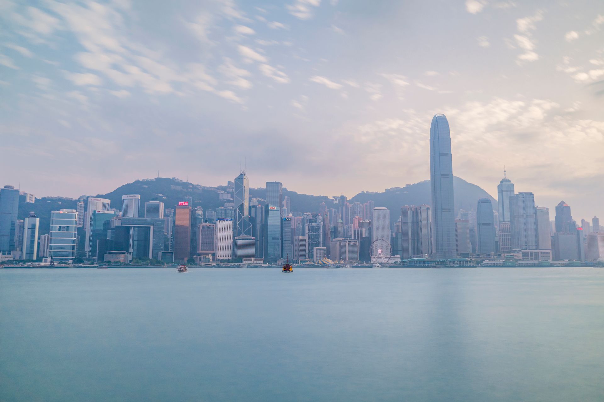 Hong Kong skyline at dusk